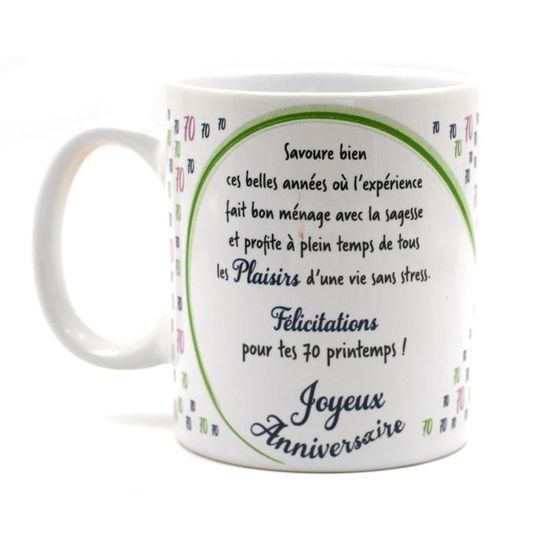 Mug A Message Unique Special Anniversaire 70 Ans Achat Vente Bol Cdiscount Mug A Message Unique Special Anniversaire 70 Ans Achat Vente Bol Cdiscount