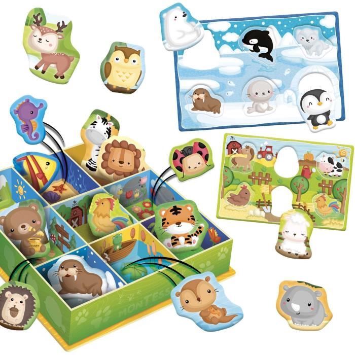 Boîte d'apprentissage Tri animaux - Jeu Montessori - LISCIANIGIOCHI ...