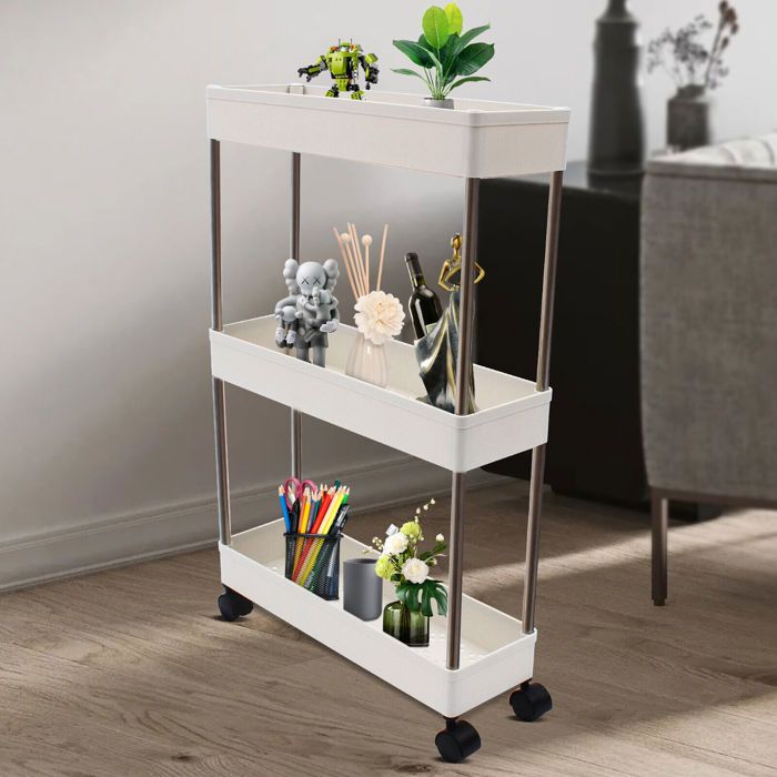 TOUR RANGEMENT À 12 Tiroirs Avec Roues Chariot De Rangement Polyvalent Pour Ecol EUR 119,98