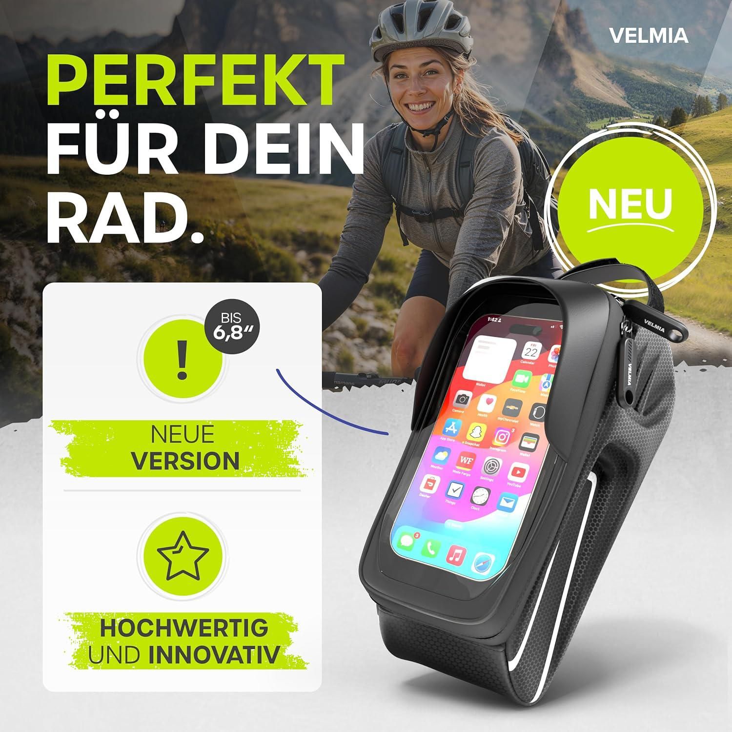 Sacoche étanche Pour Téléphone Moto - Support Guidon Transparent, Rechargeable - Pour écran Tactile, Protection Pluie, Vibrations