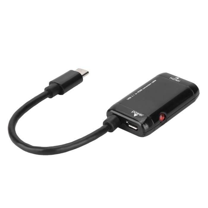 Adaptateur USB-C de type C à HDMI Câble USB 3.1 pour tablette