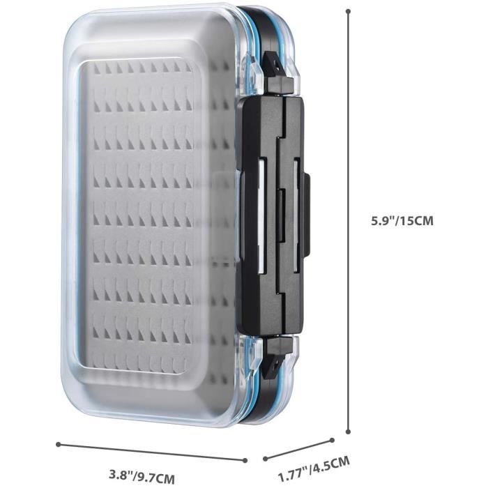 Boîte De Rangement Pêche Multi-Compartiments Double Face - ABS, 18x10.5x4.6cm - Visible, Pliable