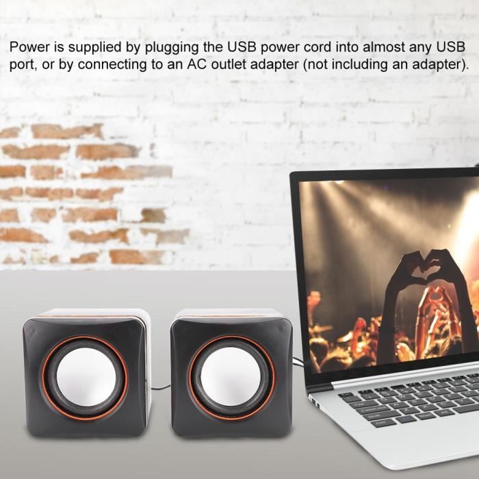 YYV Haut Parleur Pc, Haut Parleurs USB CaBléS Avec Son StéRéO 3D, Mini