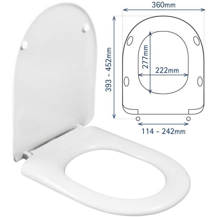 Abattant wc 38 cm cheap