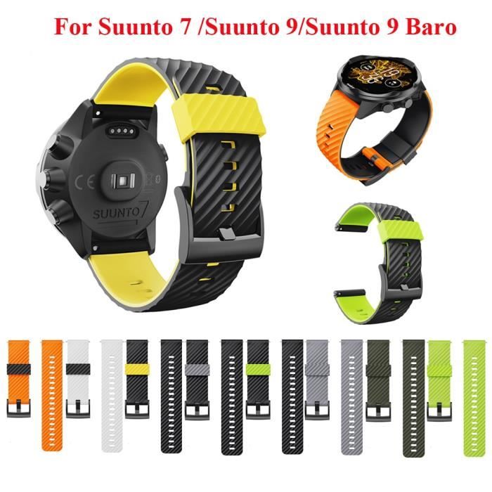 JKER 24mm Bracelet de montre en caoutchouc de Silicone pour Suunto