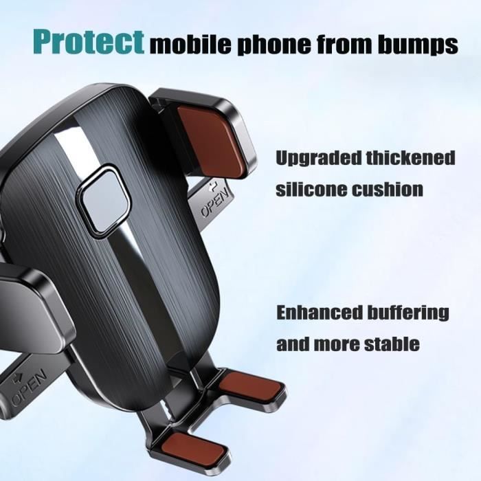 Kit De 3 Supports Téléphone Voiture - Clips Pour Grille D'aération, Boule 17mm, Stable Et Universel