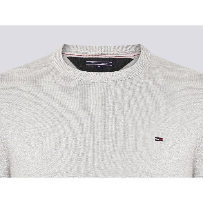 Pull col V Tommy Hilfiger Dénim Original gris pour homme - Toujour