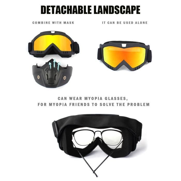 Lunettes De Protection BOLLFO - Motocross, MX, VTT - UV400, Anti-vent - Neuves