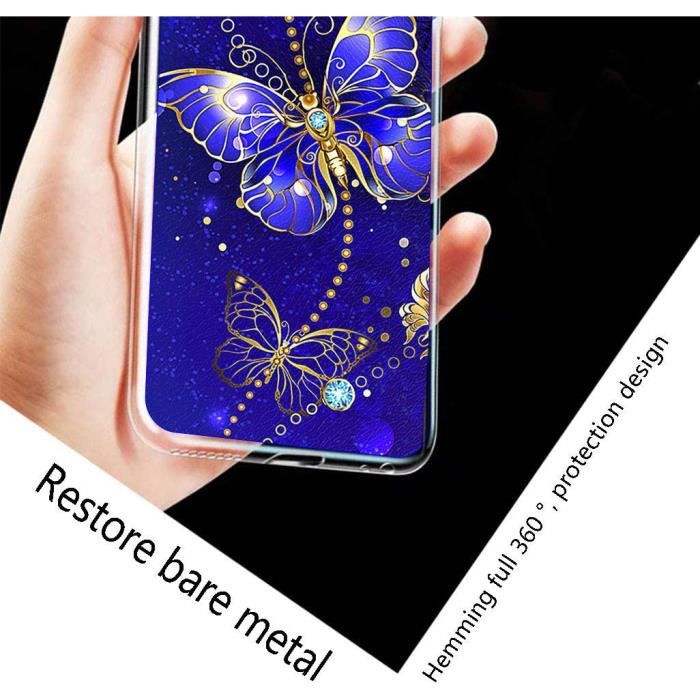 Coque noire pour Honor 400 LITE motif papillon arc
