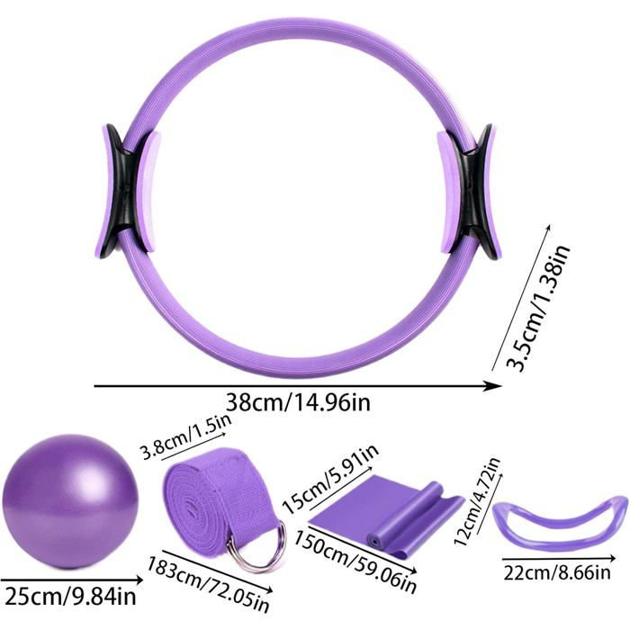 Pilates Kit pour les séances d'entraînement à domicile | Bandes de résistance à la balle ,5x accessoires de gymnase