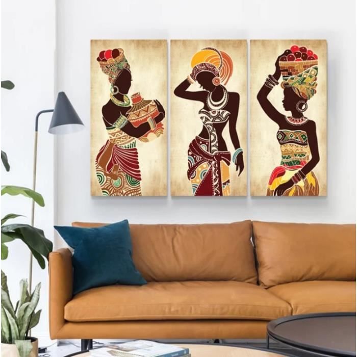 cadre decoration murale pour salon tableau decoration mura affiche murale  decoration maison peinture à l'huile sur toile avec femmes africaines, pour  salon - AliExpress