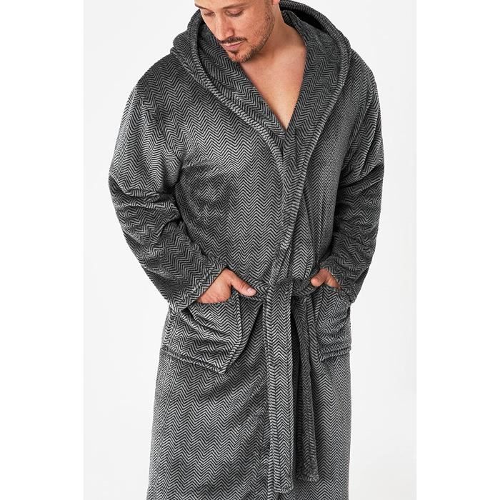 Peignoir Homme Robe de Chambre Homme en Polaire Taille M 2XL 349 Cdiscount Maison