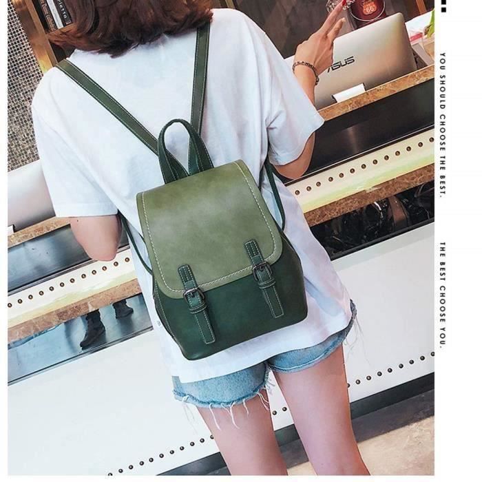 Vert Sac A Dos Fille PU Materiel Sac Nord Sac A Dos Petit Sac A Dos Femme Maree 2019 Nouveau SKB28 Cdiscount Bagagerie Maroquinerie