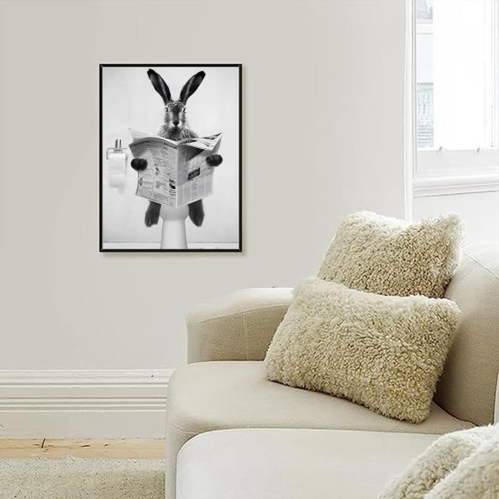 Toiling Animals Mignon Journal Animal Art Mural Noir Et Blanc Toile Imprimée Cabine ...