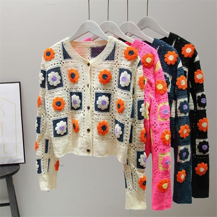 Gilet femme top avec broderie