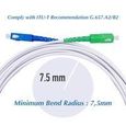 Elfcam® - Câble/Rallonge Fibre Optique { Freebox } - Jarretière Simplex Monomode SC-APC à SC-UPC - 5m-3