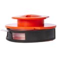 Bobine de fil nylon - BLACK & DECKER - Accessoires Coupe-Bordures - Longueur 5,5m - Orange-3