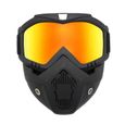 Lunettes de masque complet - Lunettes coupe-vent PC - Moto,  Cyclisme - Accessoire d'équitation - Lentilles jaune -3