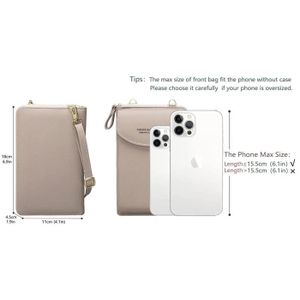 Sac Téléphone Portable Femme Portefeuille, Oxford Tissu Pochette