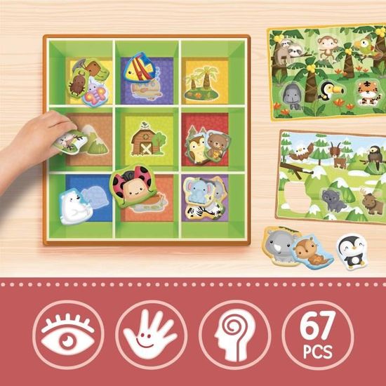 Jeu éducatif 2-en-1 - LISCIANI - Montessori Baby Bois - Cubes et