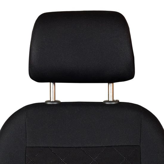 Housses De Siège Pour Peugeot Expert - Ensemble 1+2 - Noir à Carrés - Zakschneider