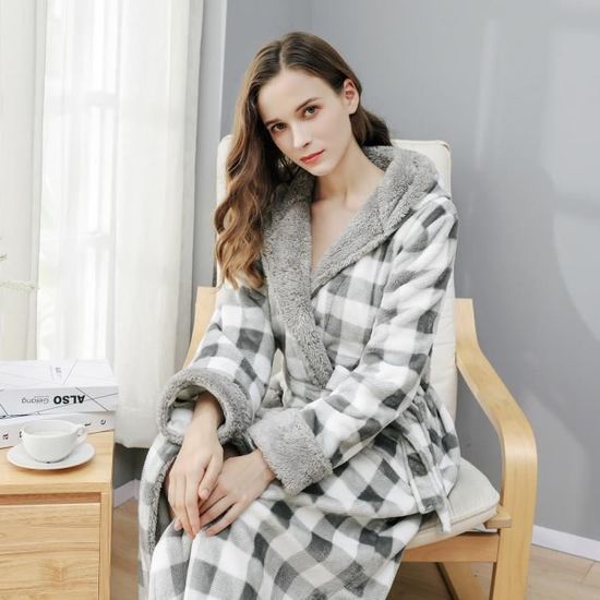 robe de chambre plaid