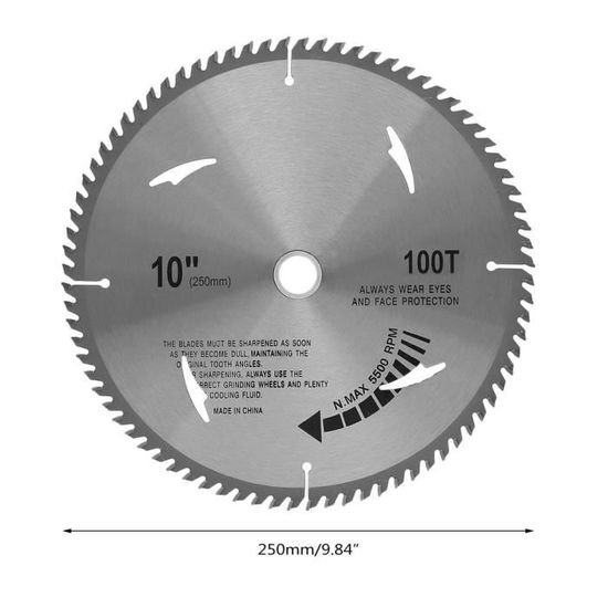 165mm 60 Dents Meuleuse Angle Lames de Scie pour Bois Disques Découpe Circulaire