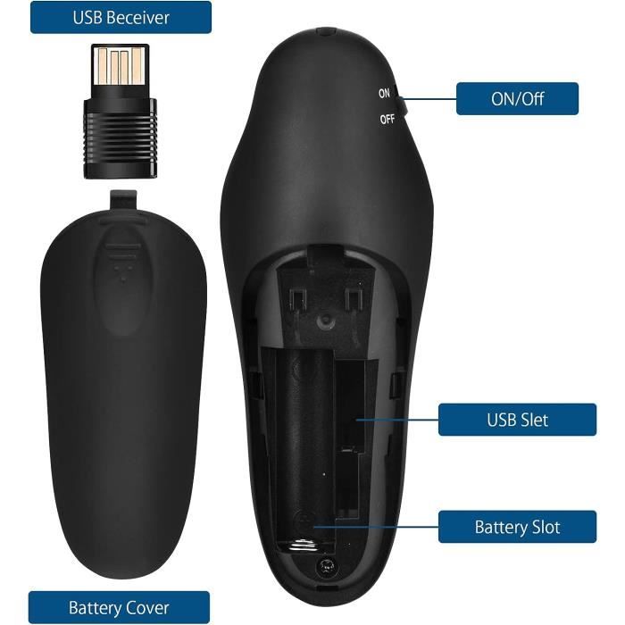 Présentateur USB sans fil PPT Remote Control Presenter Pen2.4GHz