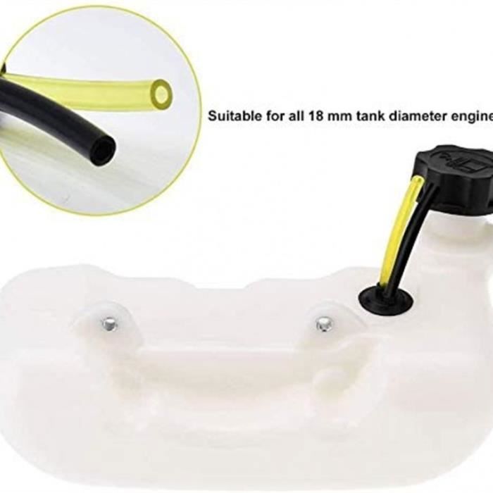 Nadisean Kit Durite Essence 6mm 15 Pièces - 2m Tuyau Carburant + 2 Filtres + 12 Colliers Pour Moto, Voiture, Tondeuse