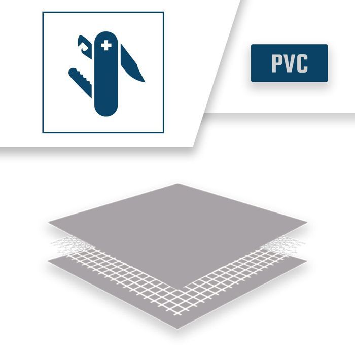 Ache Pvc TECPLAST Bâche PVC 4x6 m Grise - Garantie 10 ans - XP640MU - Bâche de ...