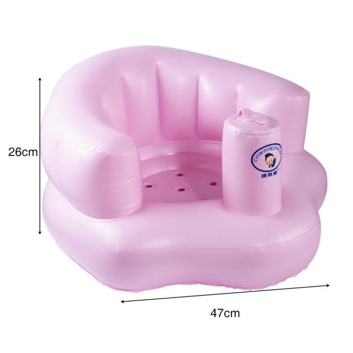 Chaise Gonflable Bébé Avec Support Dorsal - Siège Sol Pour Enfants Dès 3 Mois - Pratique Et Léger