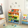 Étagère pour jouets enfants - SONGMICS - GKR04W - Cadre blanc - Casiers amovibles - 86 x 26,5 x 78 cm-0