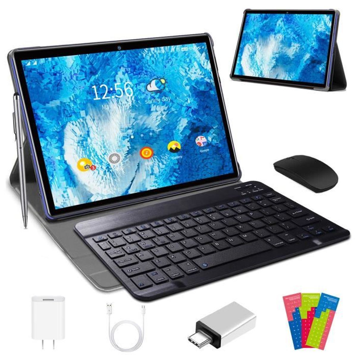 4 Go RAM 64 Go ROM Tablette Tactile 10.1 Pouces 4G LTE 5.0+8.0 MP Caméra WiFi Quad-Core Bluetooth Netflix Tablette Android 10.0 avec Clavier Tablette Pas Cher Doule SIM Noir Écran Full HD 4 Go RAM 64 Go ROM Tablette Tactile 10.1 Pouces 4G LTE 5.0+8.0 MP Caméra WiFi Quad-Core Bluetooth Netflix Tablette Android 10.0 avec Clavier Tablette Pas Cher Doule SIM Noir Écran Full HD