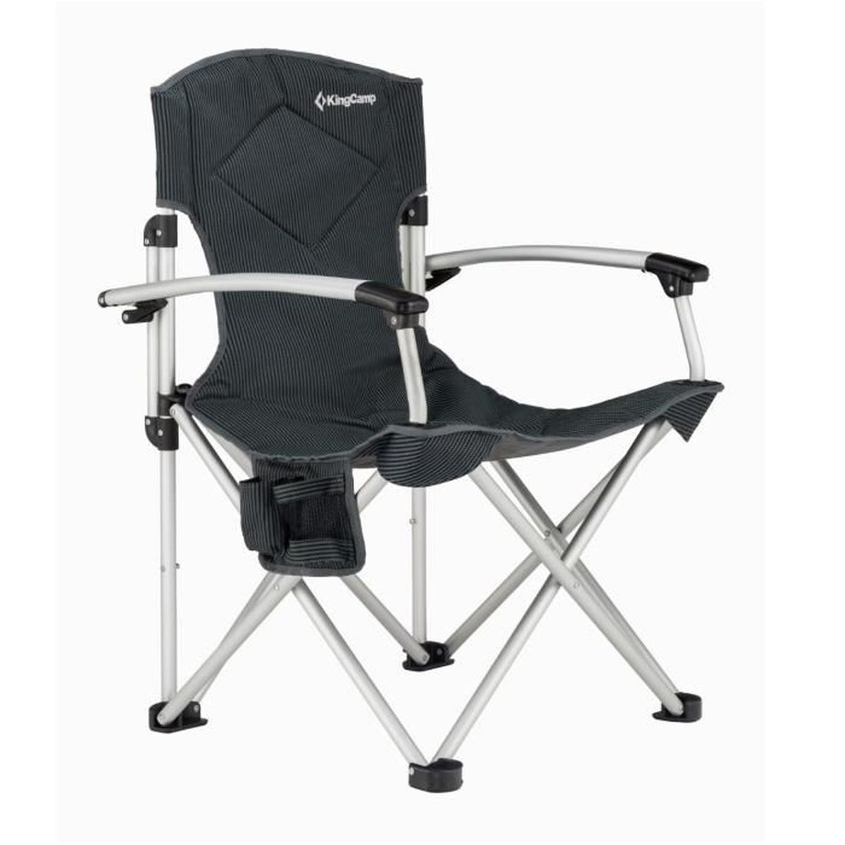 KingCamp Lot de 2 Chaise de Camping Pliante /Élargie Surdimensionn/é Charge 180kg Chaise Directeur avec Sac de Rangement Table dAppoint Porte-Gobelet pour Randonn/ée Pique-Nique P/êche Plage Jardin