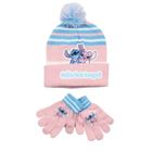 Ensemble hiver 2 pièces - STITCH - Lilo et Stitch - Bonnet et gants - Taille 54 cm - Rose