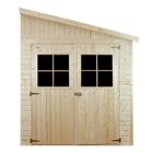 Abri de jardin en bois 6,02 m² TIMBELA - Pin / épicéa - 202 x 298 cm -Construction de Panneaux - M339A