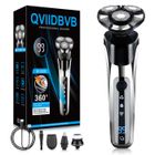 QVIIDBVB Rasoir Électrique Homme 4 en 1, Rasoirs à Tête Chauve Sans Fil, Tondeuse Barbe et Cheveux homme Étanche IPX5, Écran LCD