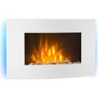 Cheminée électrique murale - Klarstein Lausanne - 2000 W - effet flamme LED - blanc