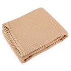 LINNEA Drap de douche 70x140 cm nid d'abeille PURE WAFFLE 300 g/m² beige