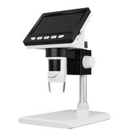 Microscope NuméRique LCD 4,3 Pouces, Microscope à Monnaie 1000X, Avec 8 LumièRes LED RéGlables, Vue PC avec Support RéGlable