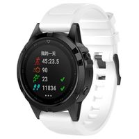 22MM Blanc Bracelet de montre en silicone remplacement pour montre de sport multisport GPS Garmin Fenix 5 5X 5S