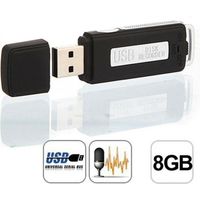 Micro espion Clé USB noire 8GB