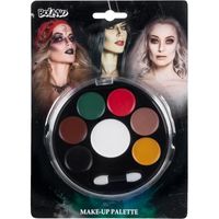 Kit Maquillage Palette Halloween - BOLAND - 7 Couleurs Grasses - Adulte Mixte - Noir