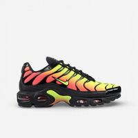 womens nike air max plus black volt solar red