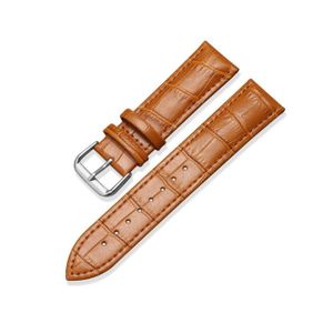 BRACELET DE MONTRE Bracelet de Montre en Cuir 20mm - Marron - Remplac