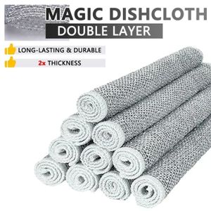 Lot De 10 à 100 Chiffons De Cuisine 100% Coton Doux Double Couche 40x50cm - Blanc Absorbant