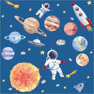 VAISSEAU SPATIAL Little Deco Dl701-1 Sticker Mural Pour Chambre D'Enfant Motif Vaisseau Spatial Et Planètes[t7965]