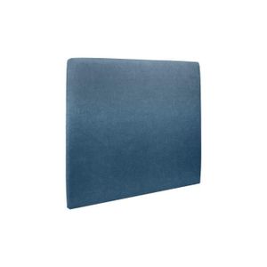 TÊTE DE LIT Tete de lit tapissée en tissu bleu - Bois massif -