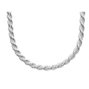 Sterling Silver 2 mm Twisted corde chaîne Collier 16/" 30/" Homme Femme L20