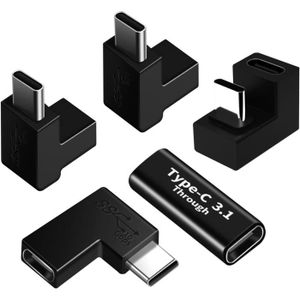 Adaptateur OTG USB-C / USB 3.0 à 90 degrés - 10Gbit/s - Noir